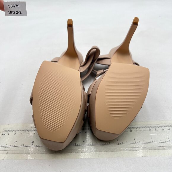 FSJ Neutral Platform High Heel Ankle Strap Sandals Open Toe Sexy Strappy Shoes - Picture 7 of 8